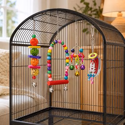 Colorful Interactive Bird Toy Set - 19 Count